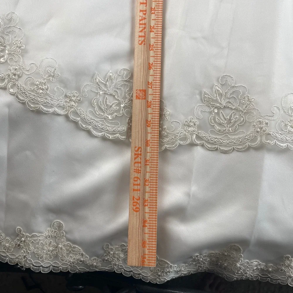 Jellybean Miami Girls New White Lace Communion Flower‎ Girl Dress Plus Size 12.5